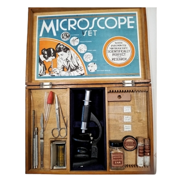 1950's Vintage Science Kit with Microscope and accessories. Good Condition. - Picture 1 of 15